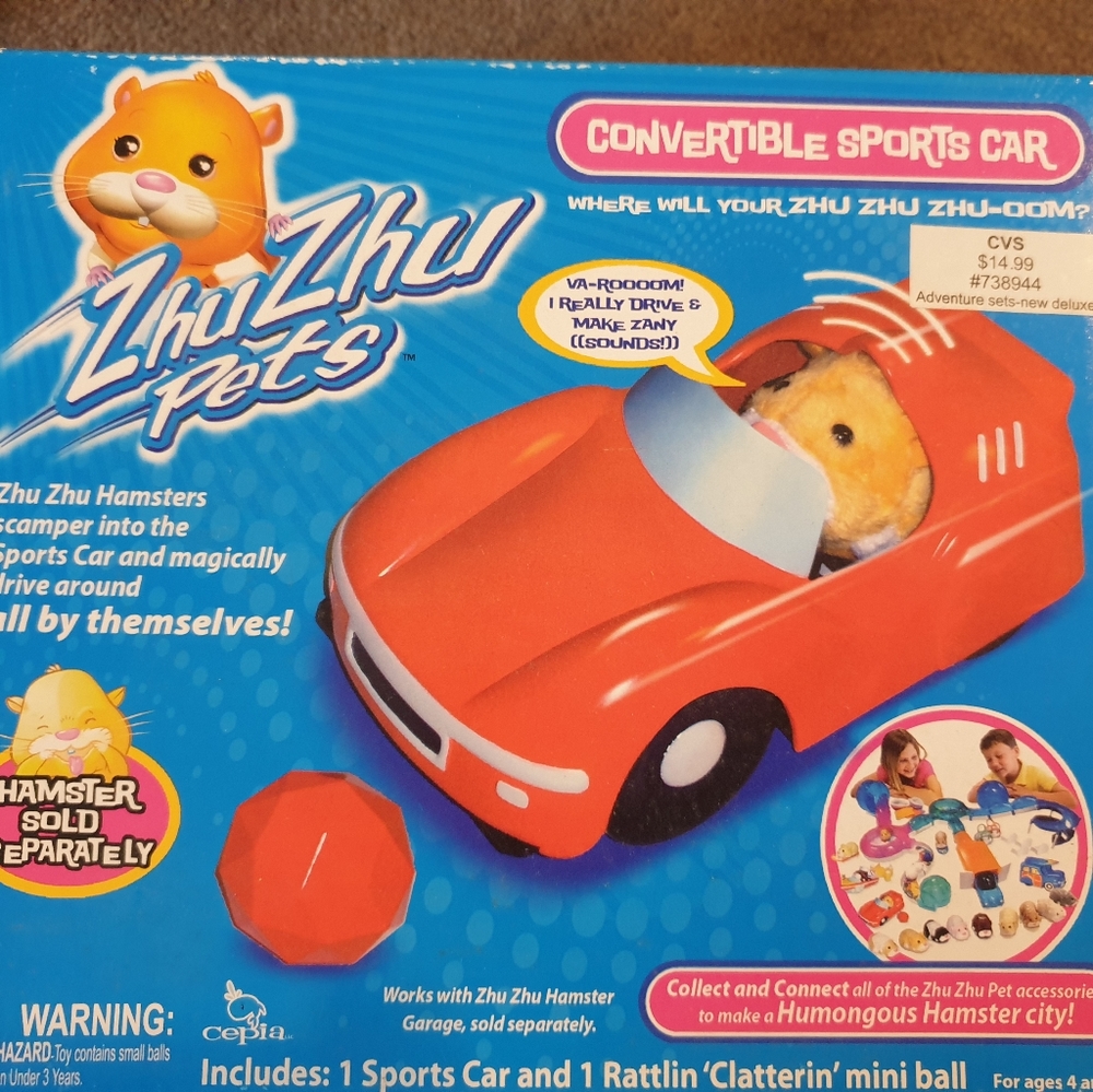 Zhu Zhu pet convertible sports car